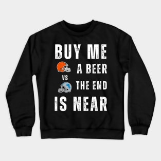 Funny Cleveland Browns Versus Detroit Lions Football Fans Crewneck Sweatshirt